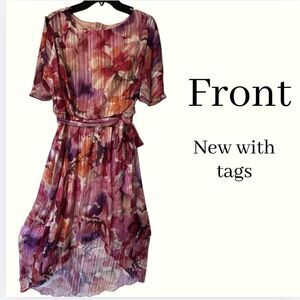 Jessica Howard High Low Dress in Pink and Purple Floral